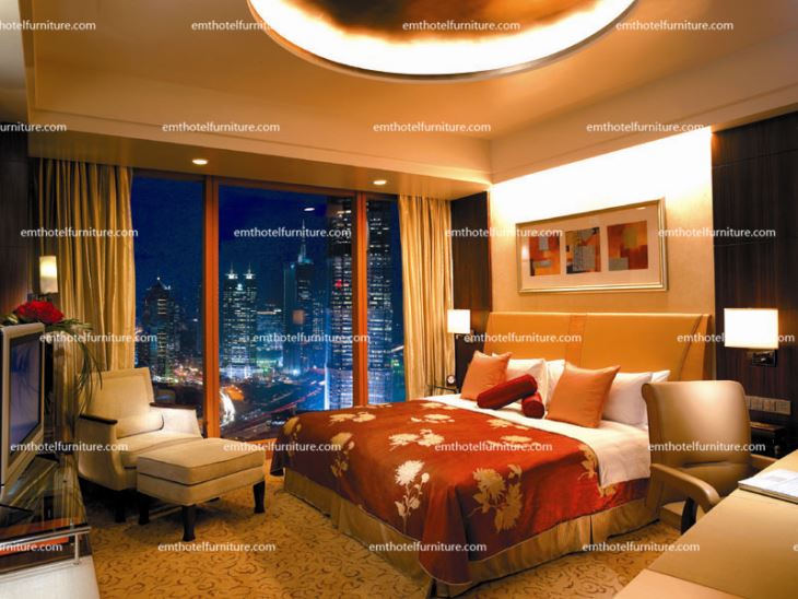 أثاث غرفة نوم فندق Pudong Shangri-La ، الشركة المصنعة للأثاث التعاقدي