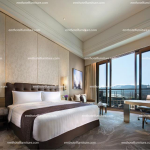 الضيافة تصميم أثاث الملك الخشب الصلب غرفة نوم استخدام الفندق